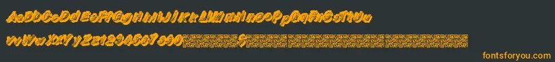 Raceflow Font – Orange Fonts on Black Background