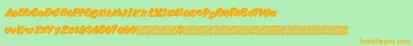 Raceflow Font – Orange Fonts on Green Background