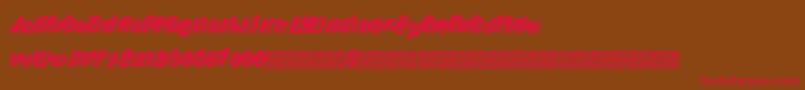 Raceflow Font – Red Fonts on Brown Background