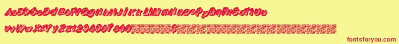 Шрифт Raceflow – красные шрифты на жёлтом фоне