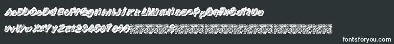 Raceflow Font – White Fonts on Black Background