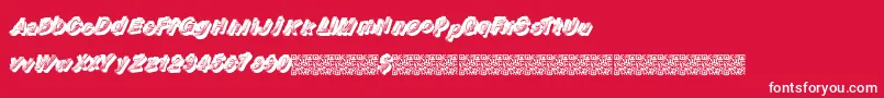 Raceflow Font – White Fonts on Red Background