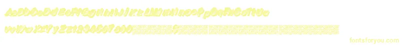 Raceflow Font – Yellow Fonts on White Background