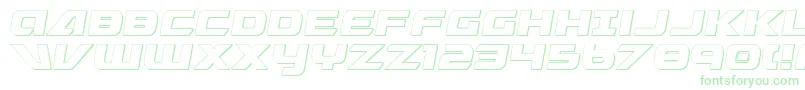 Graymalkin3DCondensed Font – Green Fonts on White Background