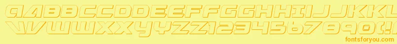 Graymalkin3DCondensed Font – Orange Fonts on Yellow Background
