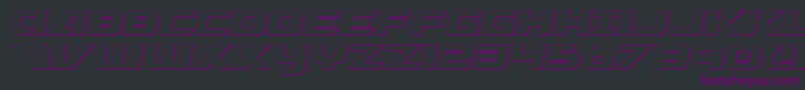 Graymalkin3DCondensed Font – Purple Fonts on Black Background