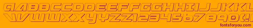 Graymalkin3DCondensed Font – Purple Fonts on Orange Background