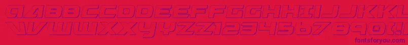 Graymalkin3DCondensed Font – Purple Fonts on Red Background