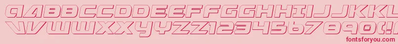 Graymalkin3DCondensed-Schriftart – Rote Schriften auf rosa Hintergrund