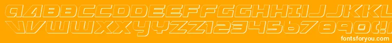 Graymalkin3DCondensed Font – White Fonts on Orange Background