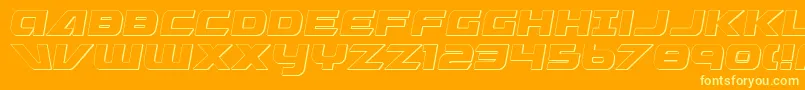 Graymalkin3DCondensed Font – Yellow Fonts on Orange Background