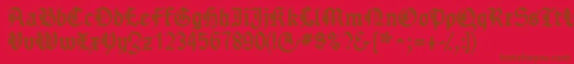 Gotenborgfraktur Font – Brown Fonts on Red Background