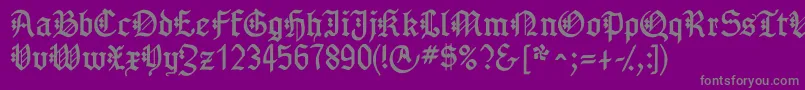 fuente Gotenborgfraktur – Fuentes Grises Sobre Fondo Morado