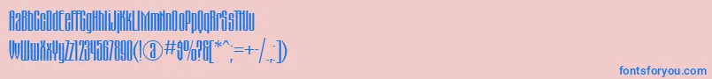 Montblanc Font – Blue Fonts on Pink Background
