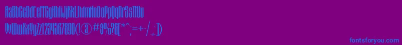Czcionka Montblanc – niebieskie czcionki na fioletowym tle