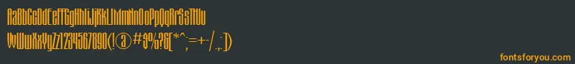 Montblanc Font – Orange Fonts on Black Background