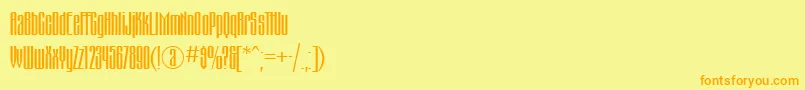 Montblanc Font – Orange Fonts on Yellow Background