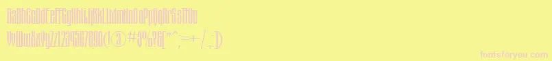 Czcionka Montblanc – różowe czcionki na żółtym tle