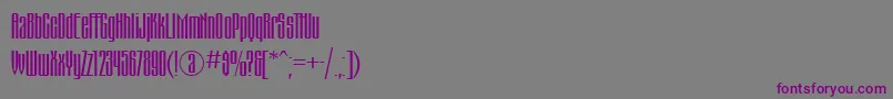 Czcionka Montblanc – fioletowe czcionki na szarym tle