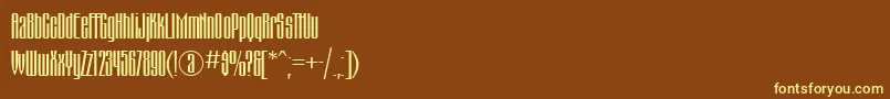 Czcionka Montblanc – żółte czcionki na brązowym tle