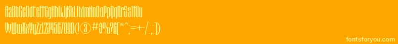 Montblanc Font – Yellow Fonts on Orange Background