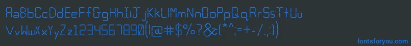Шрифт Calculator – синие шрифты на чёрном фоне