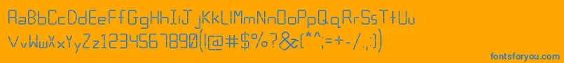 フォントCalculator – オレンジの背景に青い文字