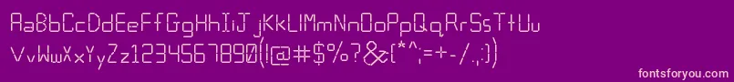 Calculator Font – Pink Fonts on Purple Background