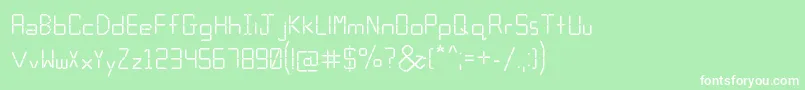 Fonte Calculator – fontes brancas em um fundo verde