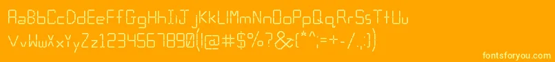 Шрифт Calculator – жёлтые шрифты на оранжевом фоне
