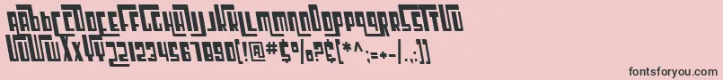 SfCosmicAgeCondensedOblique Font – Black Fonts on Pink Background
