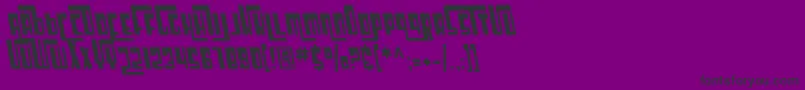 SfCosmicAgeCondensedOblique Font – Black Fonts on Purple Background