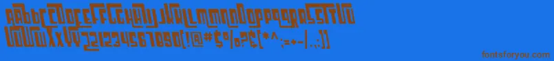 SfCosmicAgeCondensedOblique Font – Brown Fonts on Blue Background