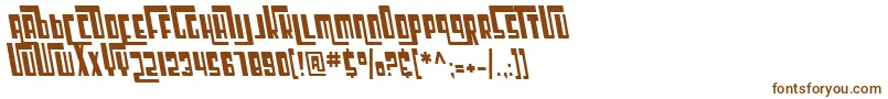 SfCosmicAgeCondensedOblique Font – Brown Fonts on White Background