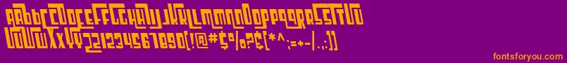 SfCosmicAgeCondensedOblique Font – Orange Fonts on Purple Background