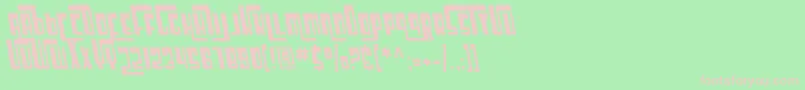 SfCosmicAgeCondensedOblique Font – Pink Fonts on Green Background