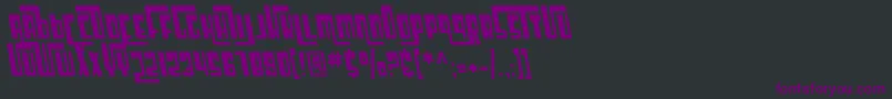 SfCosmicAgeCondensedOblique Font – Purple Fonts on Black Background