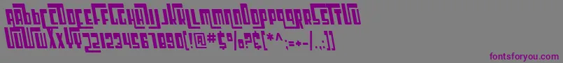 Шрифт SfCosmicAgeCondensedOblique – фиолетовые шрифты на сером фоне