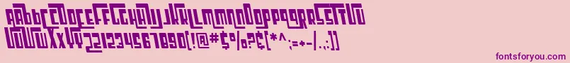SfCosmicAgeCondensedOblique Font – Purple Fonts on Pink Background