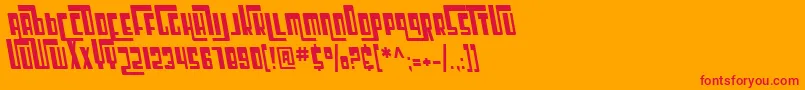 フォントSfCosmicAgeCondensedOblique – オレンジの背景に赤い文字