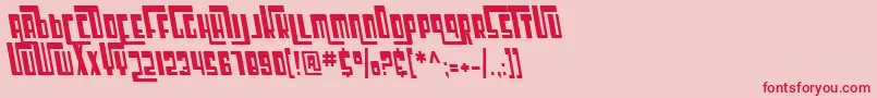 SfCosmicAgeCondensedOblique Font – Red Fonts on Pink Background