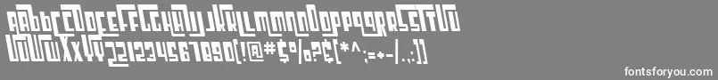 フォントSfCosmicAgeCondensedOblique – 灰色の背景に白い文字