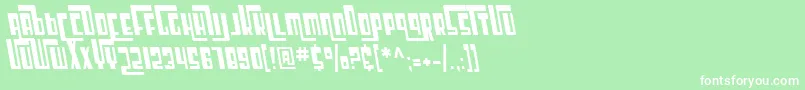 SfCosmicAgeCondensedOblique Font – White Fonts on Green Background