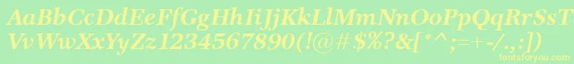 ResPublicaBolditalic Font – Yellow Fonts on Green Background