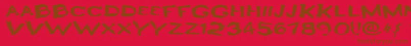 HeyroFun Font – Brown Fonts on Red Background