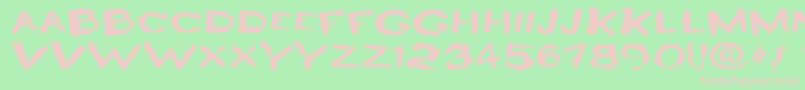 HeyroFun Font – Pink Fonts on Green Background