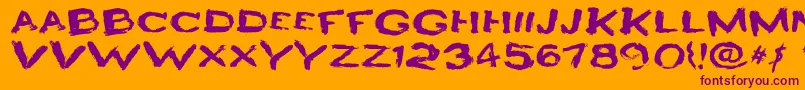 HeyroFun Font – Purple Fonts on Orange Background