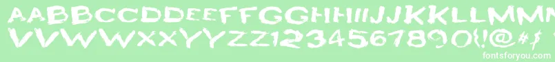 HeyroFun Font – White Fonts on Green Background