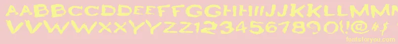 HeyroFun Font – Yellow Fonts on Pink Background