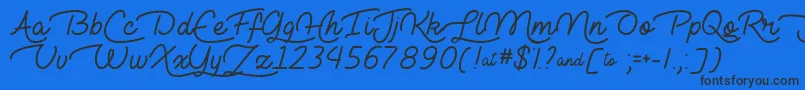 LieToMeTtf Font – Black Fonts on Blue Background
